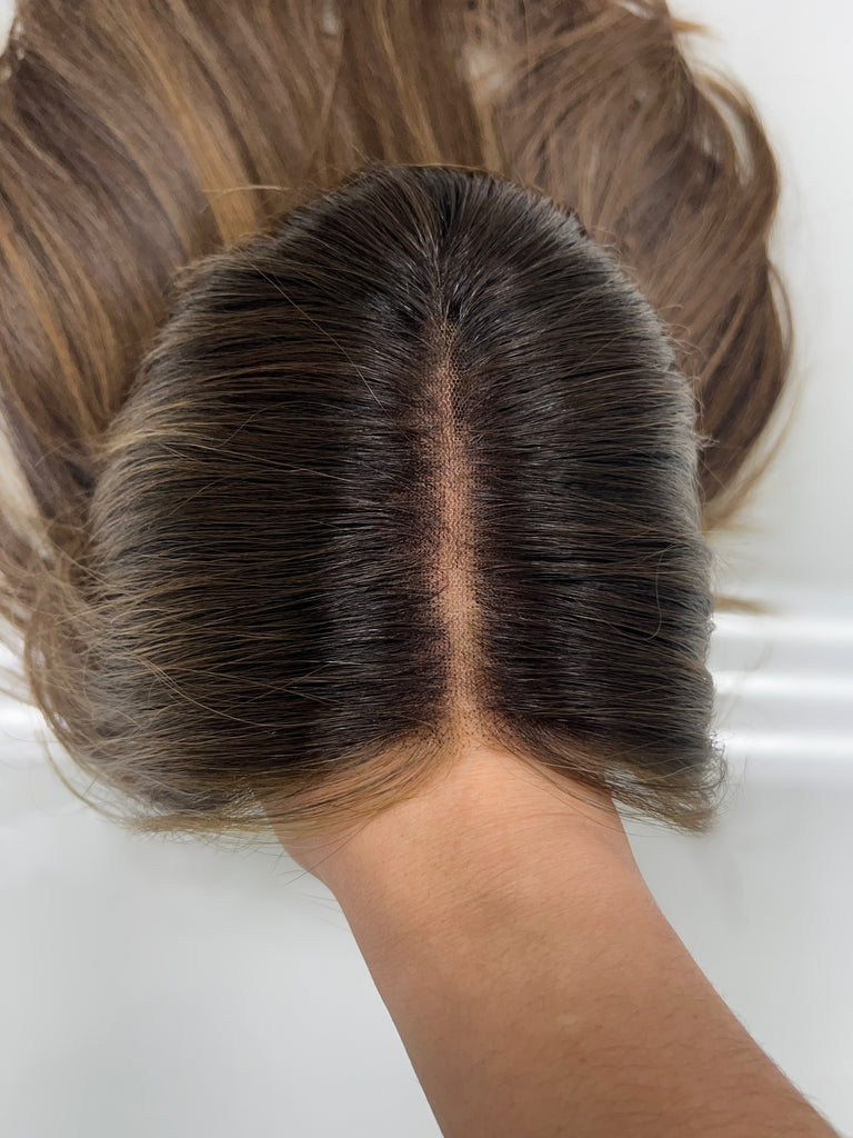 lace top human hair wig - brunette human hair wig - lace top wigs for women - breathable human hair wigs - affordable natural hair wigs - full coverage human hair wigs
