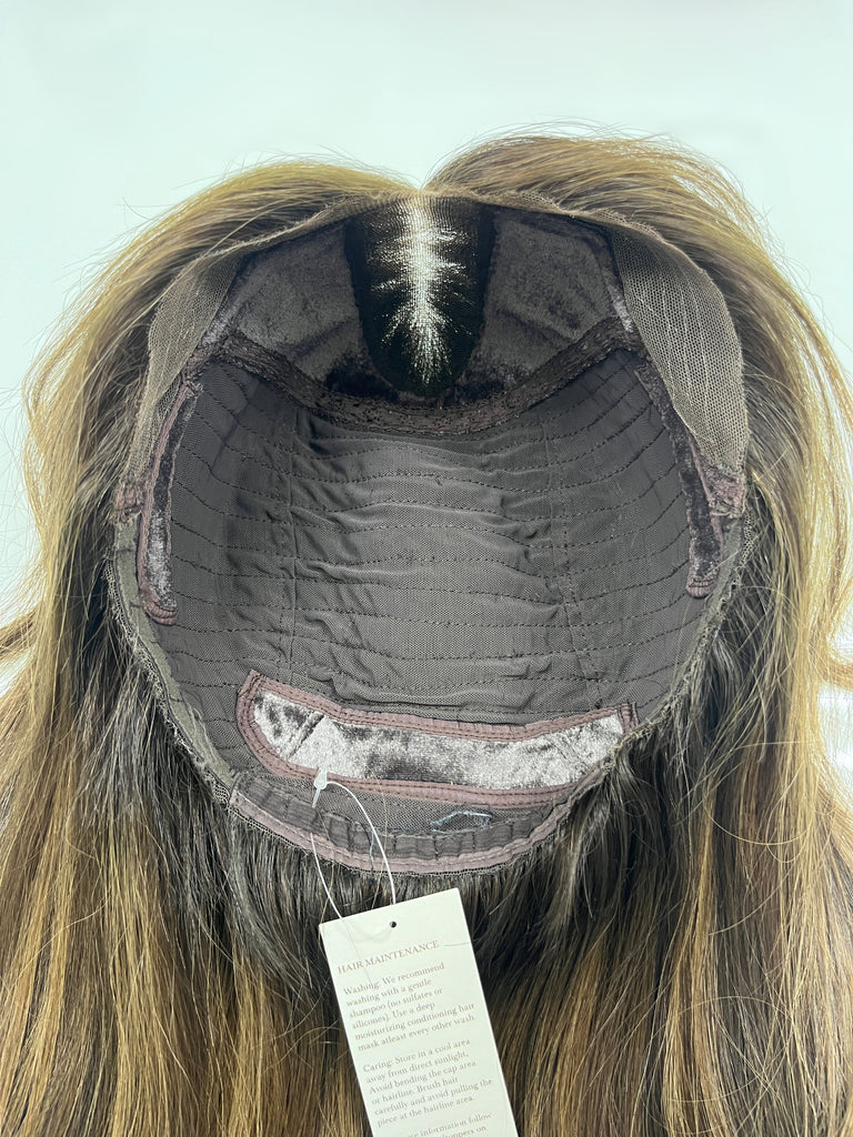 lace top human hair wig - brunette human hair wig - lace top wigs for women - breathable human hair wigs - affordable natural hair wigs - full coverage human hair wigs
