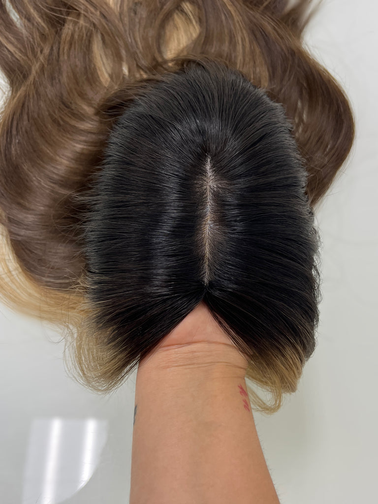 human hair toppers for women - silk or lace hair topper - gently used hair topper - silk top topper - hair topper hairstyles - used toppers for sale 
