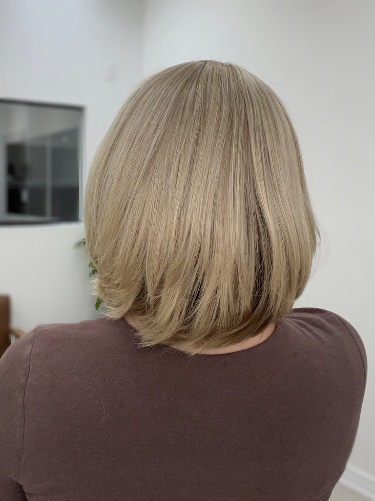 lace top human hair wig - blonde human hair wig - lace top wigs for women - breathable human hair wigs - affordable natural hair wigs - full coverage human hair wigs
