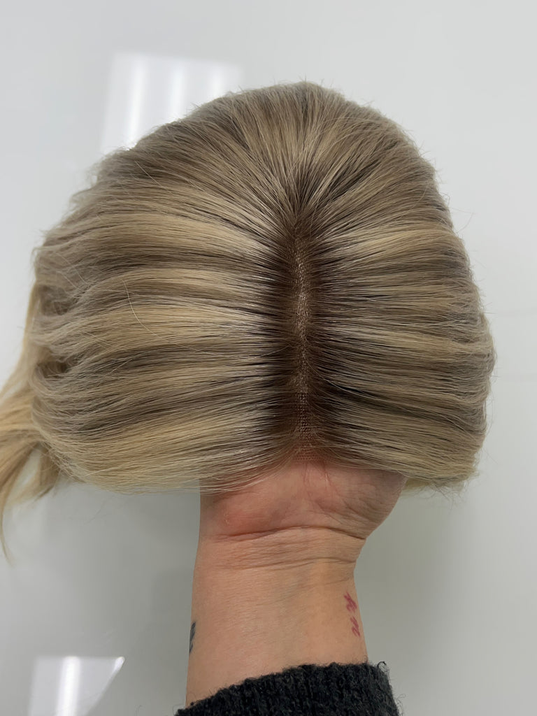 lace top human hair wig - blonde human hair wig - lace top wigs for women - breathable human hair wigs - affordable natural hair wigs - full coverage human hair wigs
