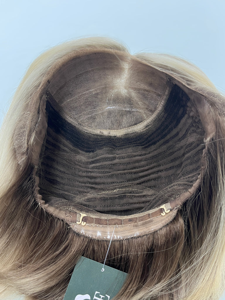 lace top human hair wig - blonde human hair wig - lace top wigs for women - breathable human hair wigs - affordable natural hair wigs - full coverage human hair wigs
