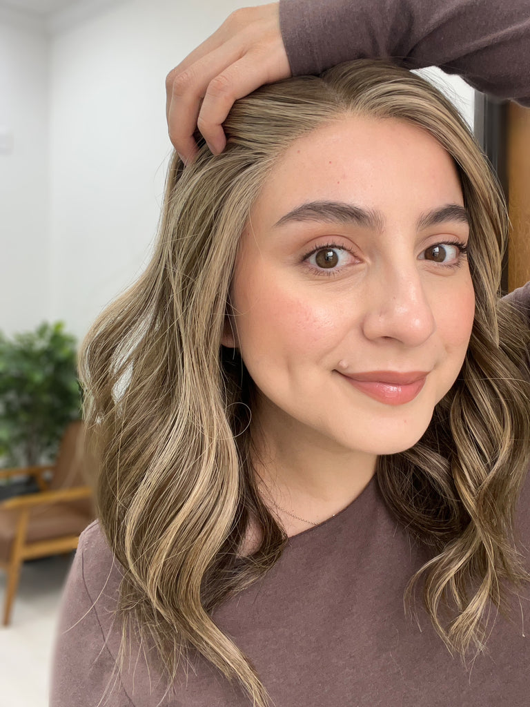 lace top human hair wig - brunette human hair wig - lace top wigs for women - breathable human hair wigs - affordable natural hair wigs - full coverage human hair wigs