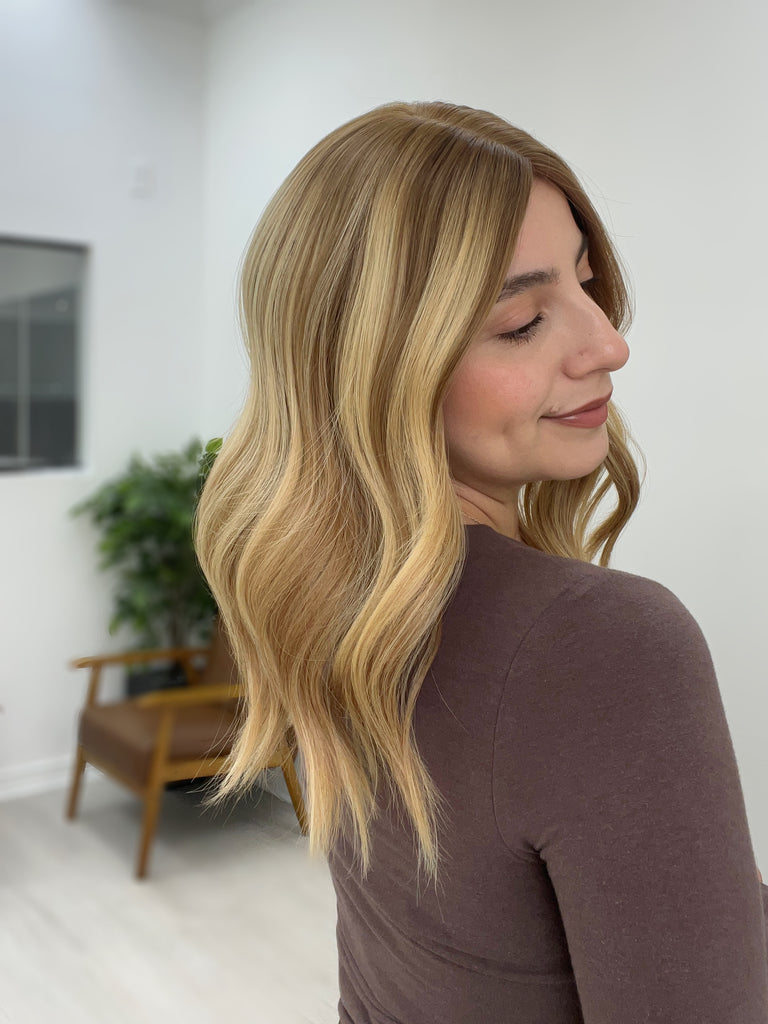 human hair toppers for women - silk or lace hair topper - gently used hair topper - silk top topper - hair topper hairstyles - used toppers for sale 
