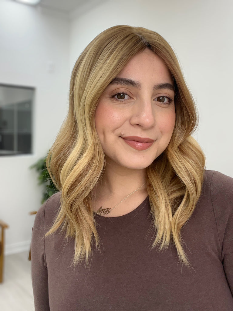 human hair toppers for women - silk or lace hair topper - gently used hair topper - silk top topper - hair topper hairstyles - used toppers for sale 
