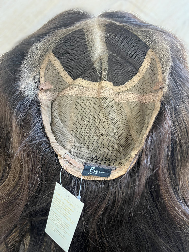lace top human hair wig - brunette human hair wig - lace top wigs for women - breathable human hair wigs - affordable natural hair wigs - full coverage human hair wigs