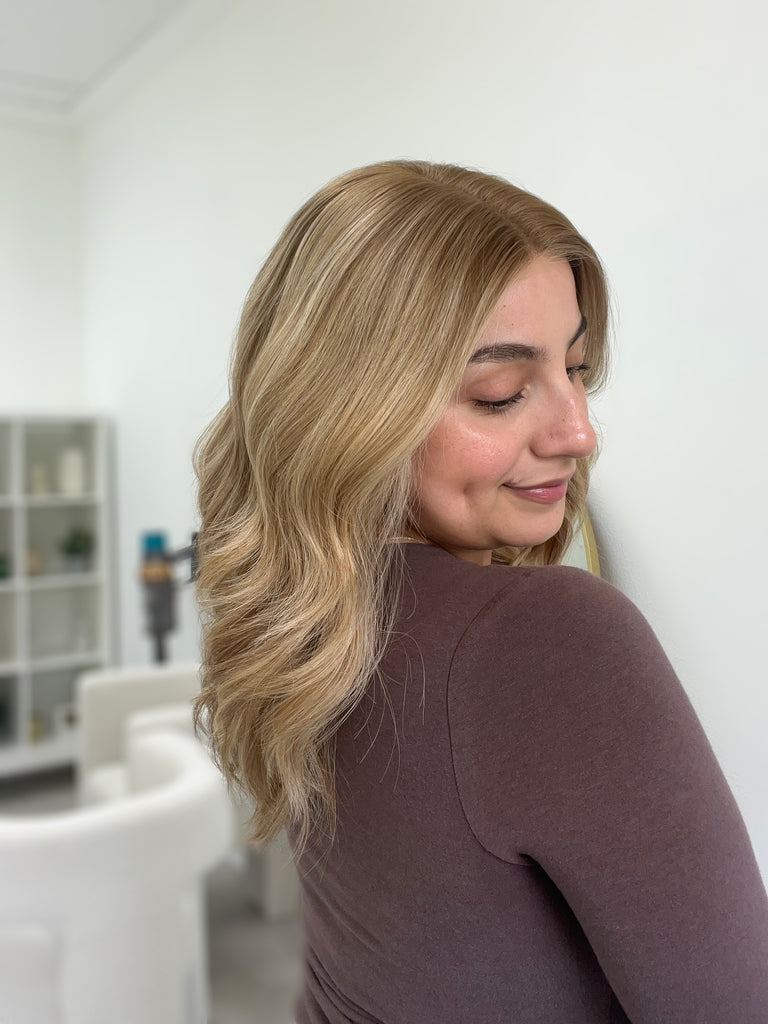  lace top human hair wig - blonde human hair wig - lace top wigs for women - breathable human hair wigs - affordable natural hair wigs - full coverage human hair wigs
