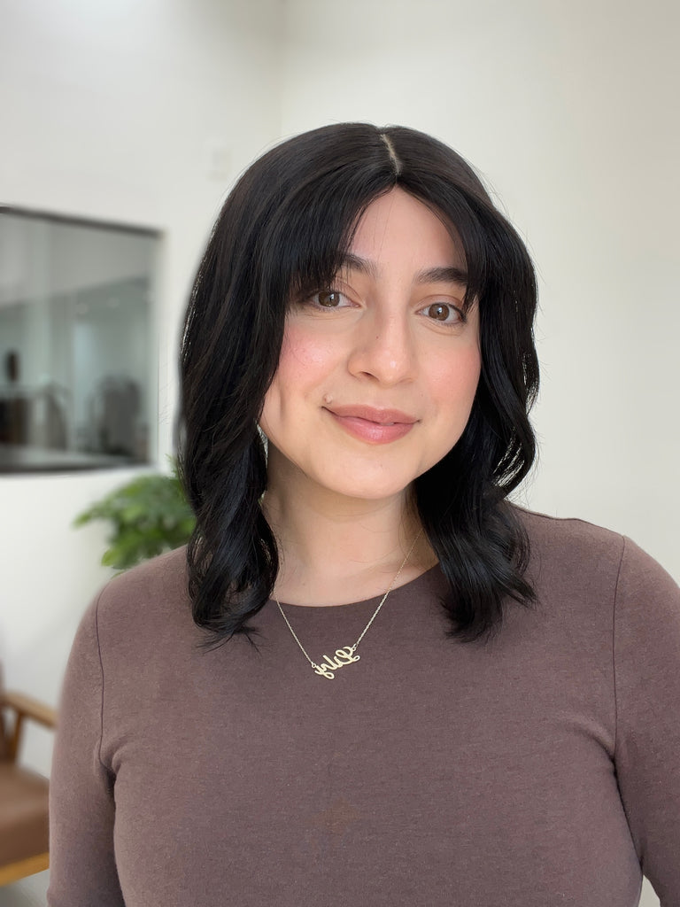 human hair toppers for women - silk or lace hair topper - gently used hair topper - silk top topper - hair topper hairstyles - used toppers for sale 
