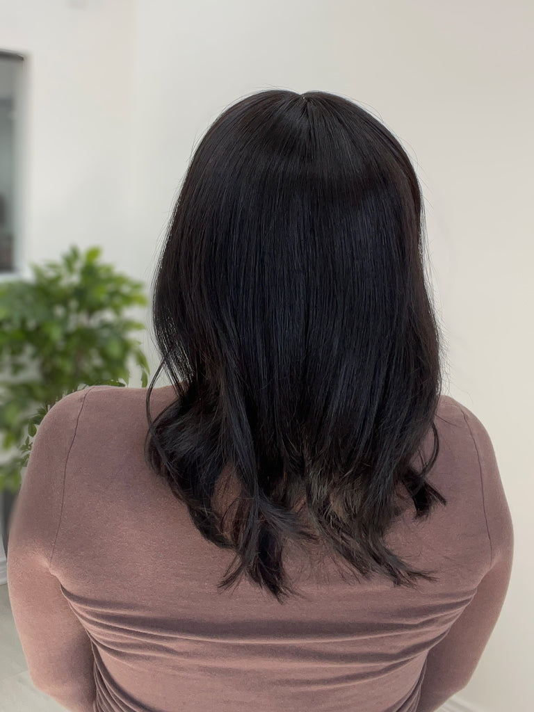 human hair toppers for women - silk or lace hair topper - gently used hair topper - silk top topper - hair topper hairstyles - used toppers for sale 
