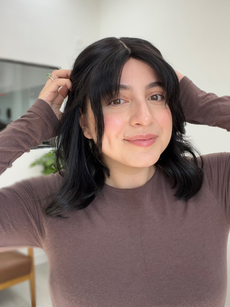 human hair toppers for women - silk or lace hair topper - gently used hair topper - silk top topper - hair topper hairstyles - used toppers for sale 
