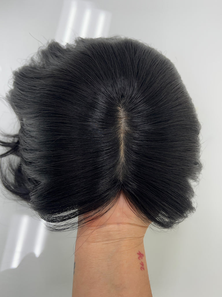 human hair toppers for women - silk or lace hair topper - gently used hair topper - silk top topper - hair topper hairstyles - used toppers for sale 
