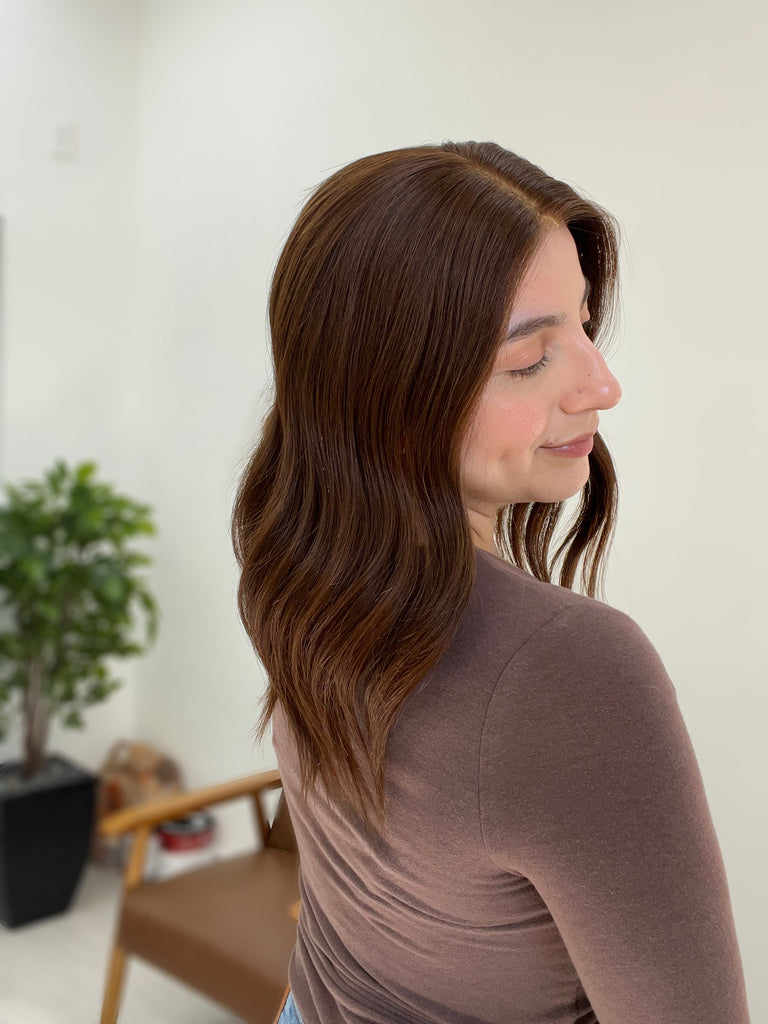 human hair toppers for women - silk or lace hair topper - gently used hair topper - silk top topper - hair topper hairstyles - used toppers for sale 
