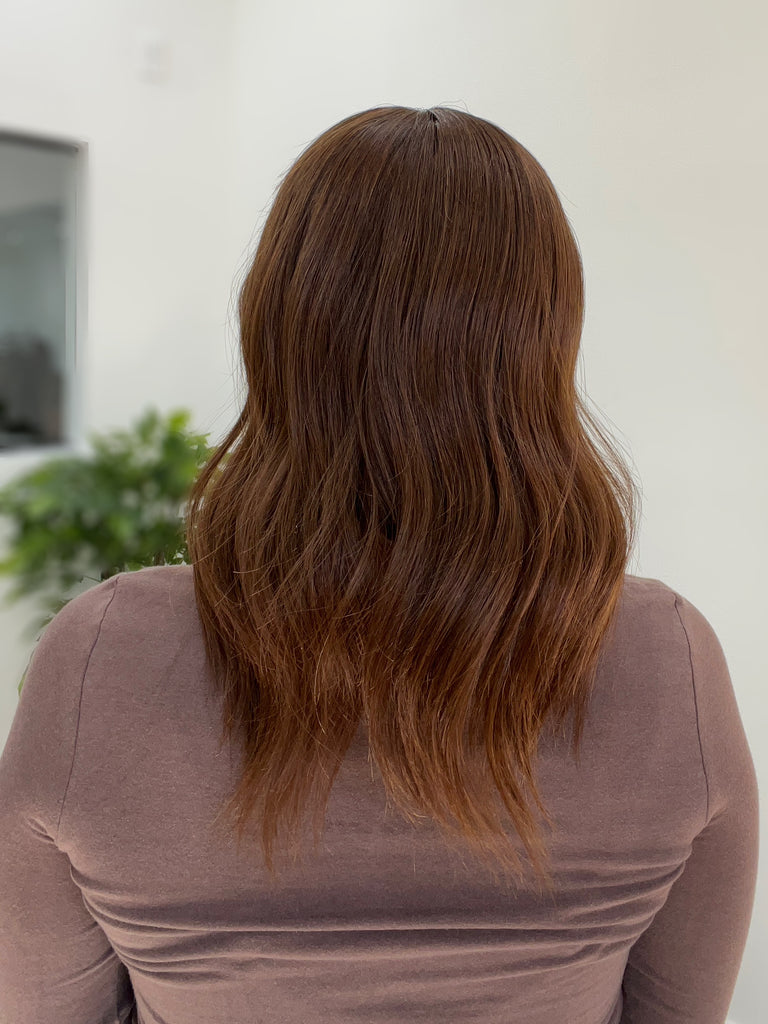 human hair toppers for women - silk or lace hair topper - gently used hair topper - silk top topper - hair topper hairstyles - used toppers for sale 
