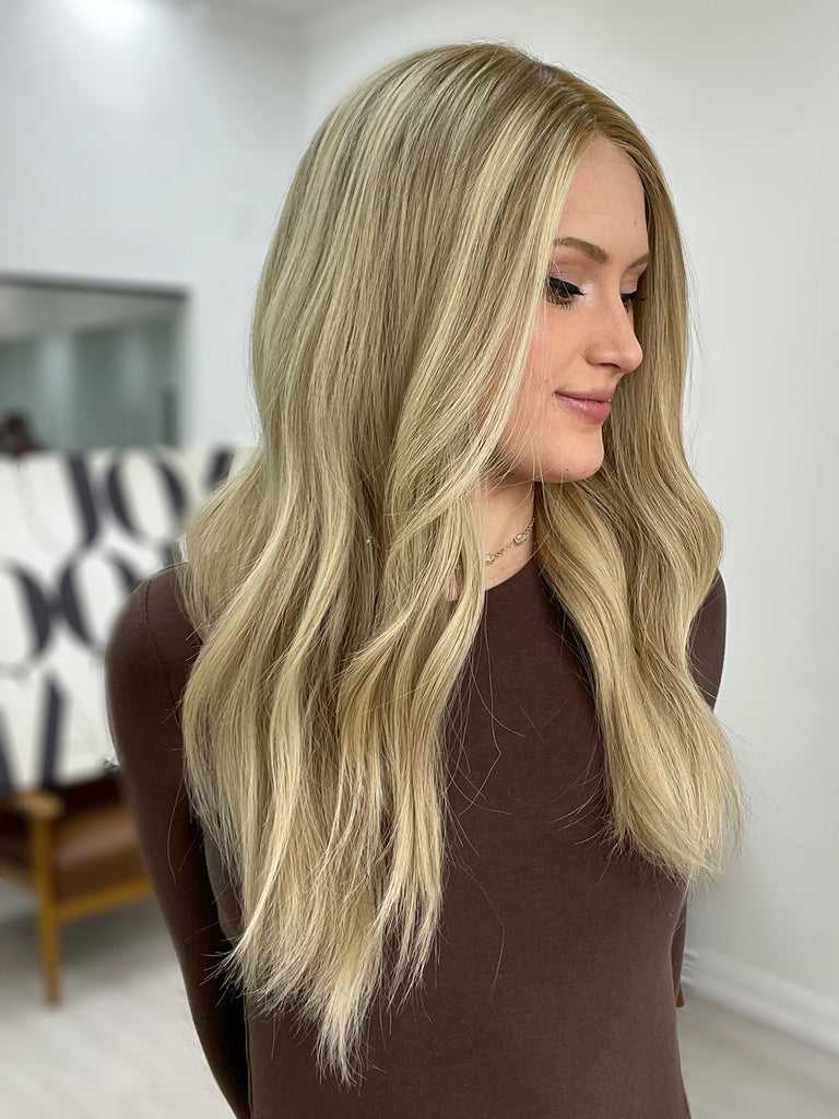  lace top human hair wig - blonde human hair wig - lace top wigs for women - breathable human hair wigs - affordable natural hair wigs - full coverage human hair wigs
