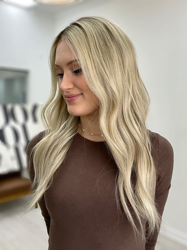  lace top human hair wig - blonde human hair wig - lace top wigs for women - breathable human hair wigs - affordable natural hair wigs - full coverage human hair wigs