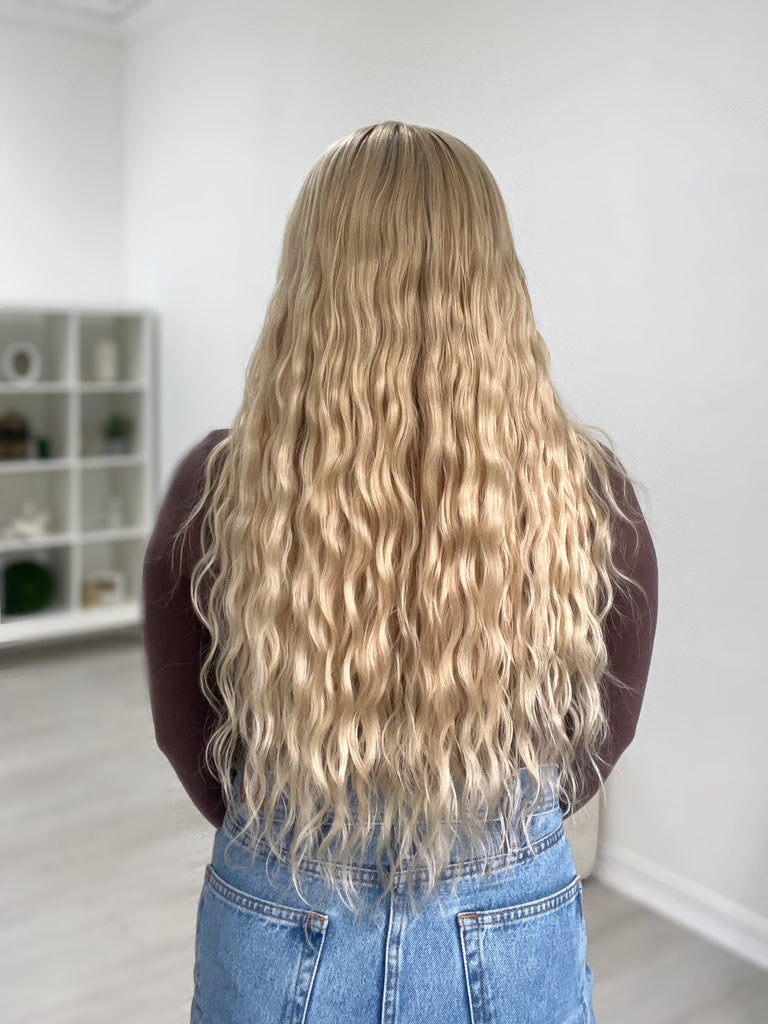  lace top human hair wig - blonde human hair wig - lace top wigs for women - breathable human hair wigs - affordable natural hair wigs - full coverage human hair wigs

