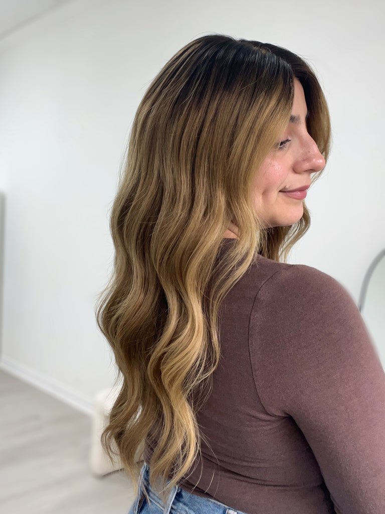 lace top human hair wig - brunette human hair wig - lace top wigs for women - breathable human hair wigs - affordable natural hair wigs - full coverage human hair wigs