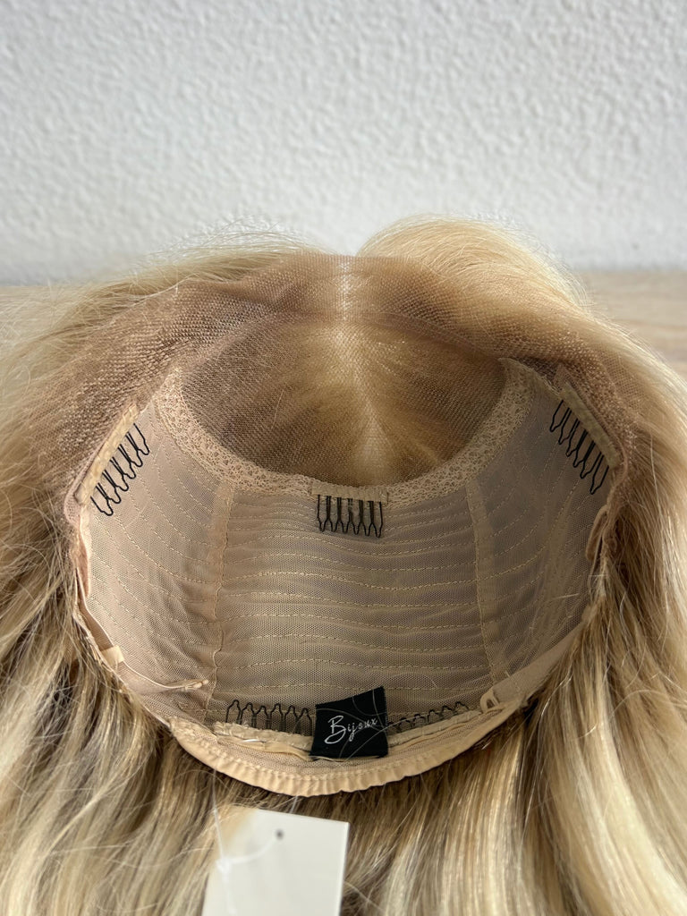 lace top human hair wig - blonde human hair wig - lace top wigs for women - breathable human hair wigs - affordable natural hair wigs - full coverage human hair wigs