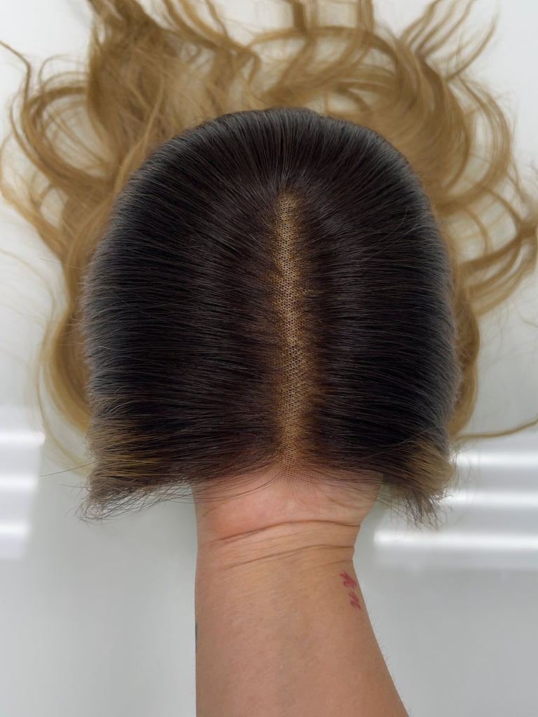 lace top human hair wig - blonde human hair wig - lace top wigs for women - breathable human hair wigs - affordable natural hair wigs - full coverage human hair wigs
