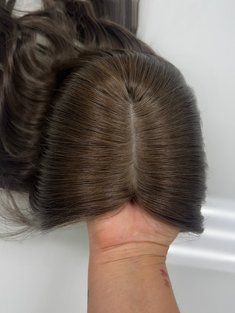 human hair toppers for women - silk or lace hair topper - gently used hair topper - silk top topper - hair topper hairstyles - used toppers for sale 

