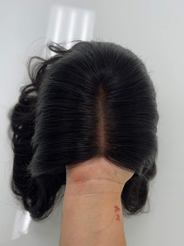 human hair toppers for women - silk or lace hair topper - gently used hair topper - silk top topper - hair topper hairstyles - used toppers for sale 
