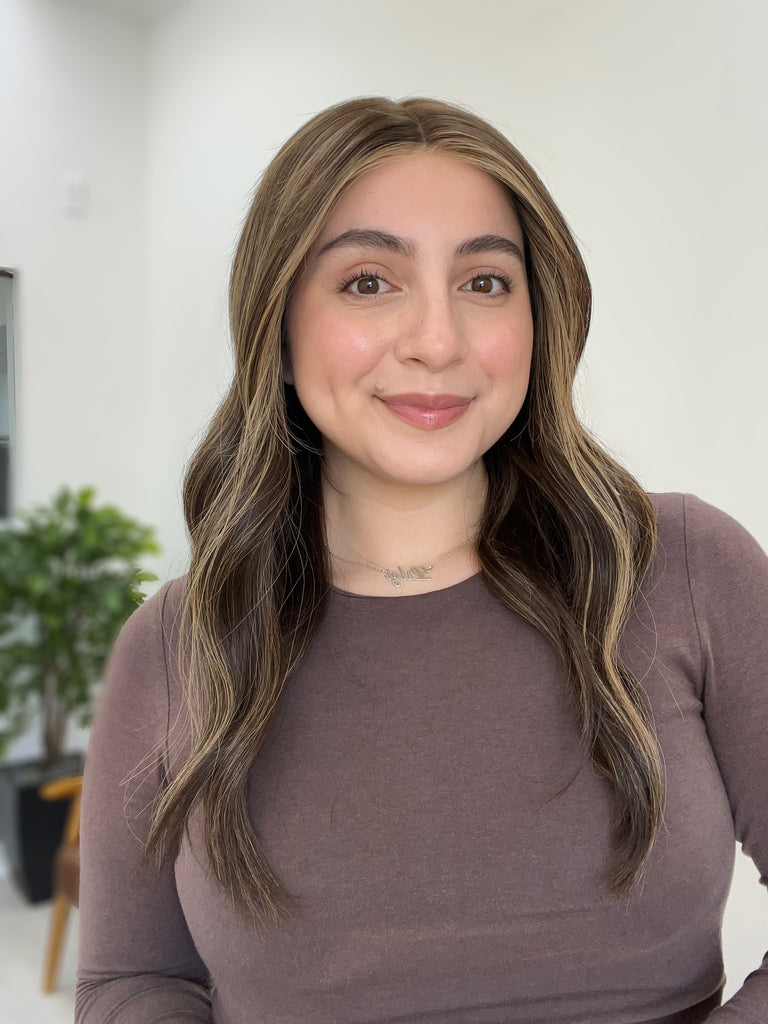 lace top human hair wig - brunette human hair wig - lace top wigs for women - breathable human hair wigs - affordable natural hair wigs - full coverage human hair wigs
