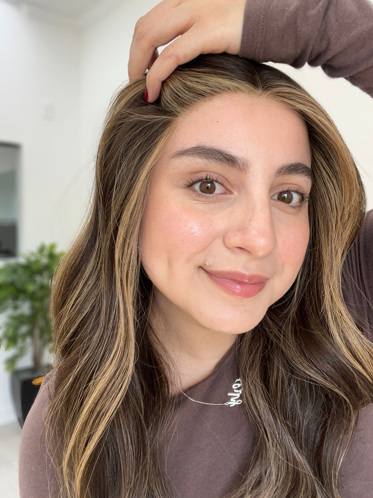 lace top human hair wig - brunette human hair wig - lace top wigs for women - breathable human hair wigs - affordable natural hair wigs - full coverage human hair wigs
