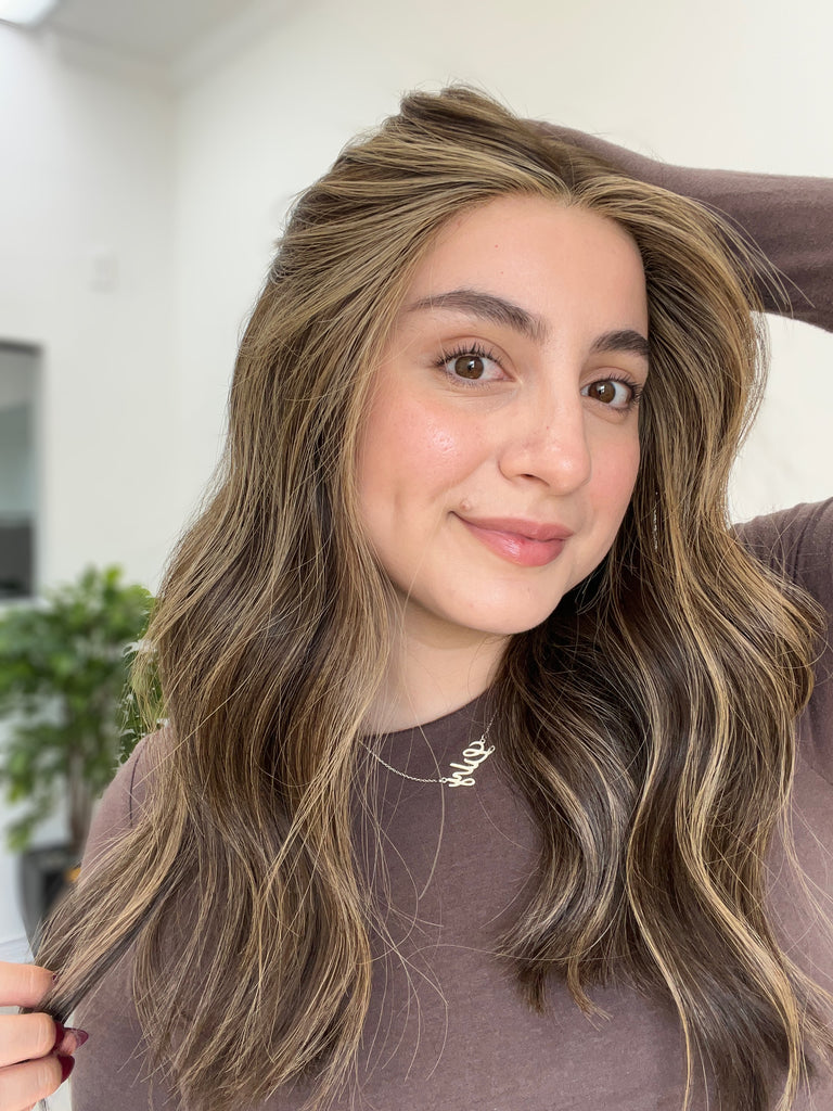 lace top human hair wig - brunette human hair wig - lace top wigs for women - breathable human hair wigs - affordable natural hair wigs - full coverage human hair wigs
