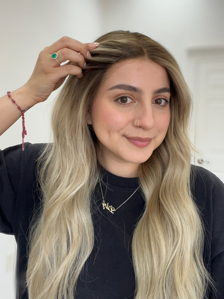 lace top human hair wig - blonde human hair wig - lace top wigs for women - breathable human hair wigs - affordable natural hair wigs - full coverage human hair wigs