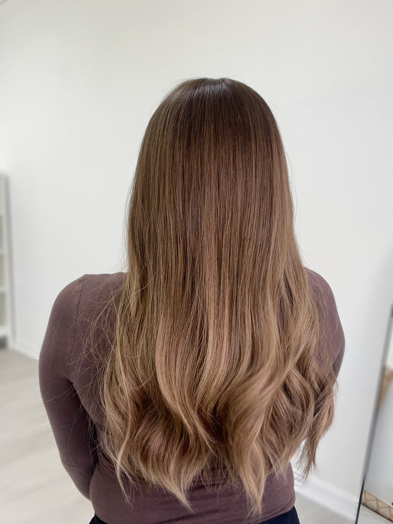 lace top human hair wig - brunette human hair wig - lace top wigs for women - breathable human hair wigs - affordable natural hair wigs - full coverage human hair wigs
