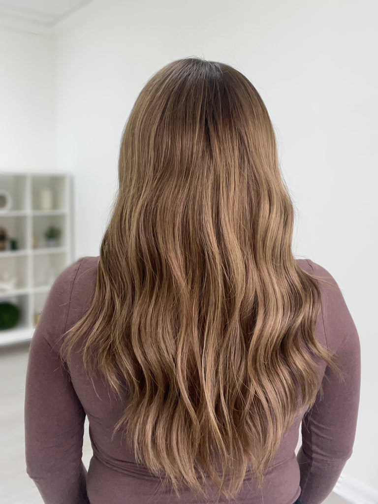 lace top human hair wig - brunette human hair wig - lace top wigs for women - breathable human hair wigs - affordable natural hair wigs - full coverage human hair wigs
