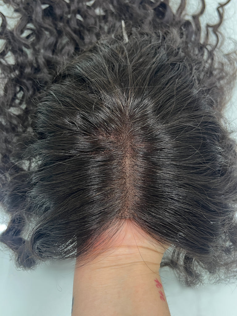 human hair toppers for women - silk or lace hair topper - gently used hair topper - silk top topper - hair topper hairstyles - used toppers for sale 
