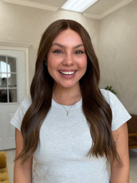 Lusta Hair Luxe Lace Top Wig - Warm Brown With Golden Brown Babylights - R4142