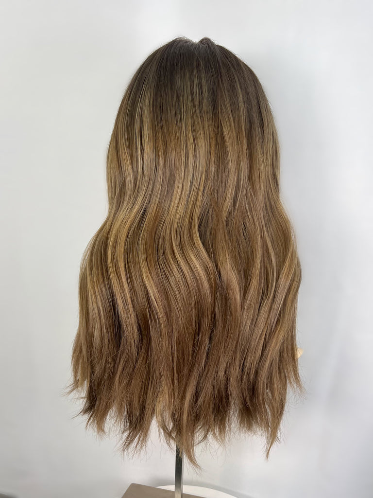 lace top human hair wig - highline wigs - brunette human hair wig - lace top wigs for women - breathable human hair wigs - affordable natural hair wigs - full coverage human hair wigs