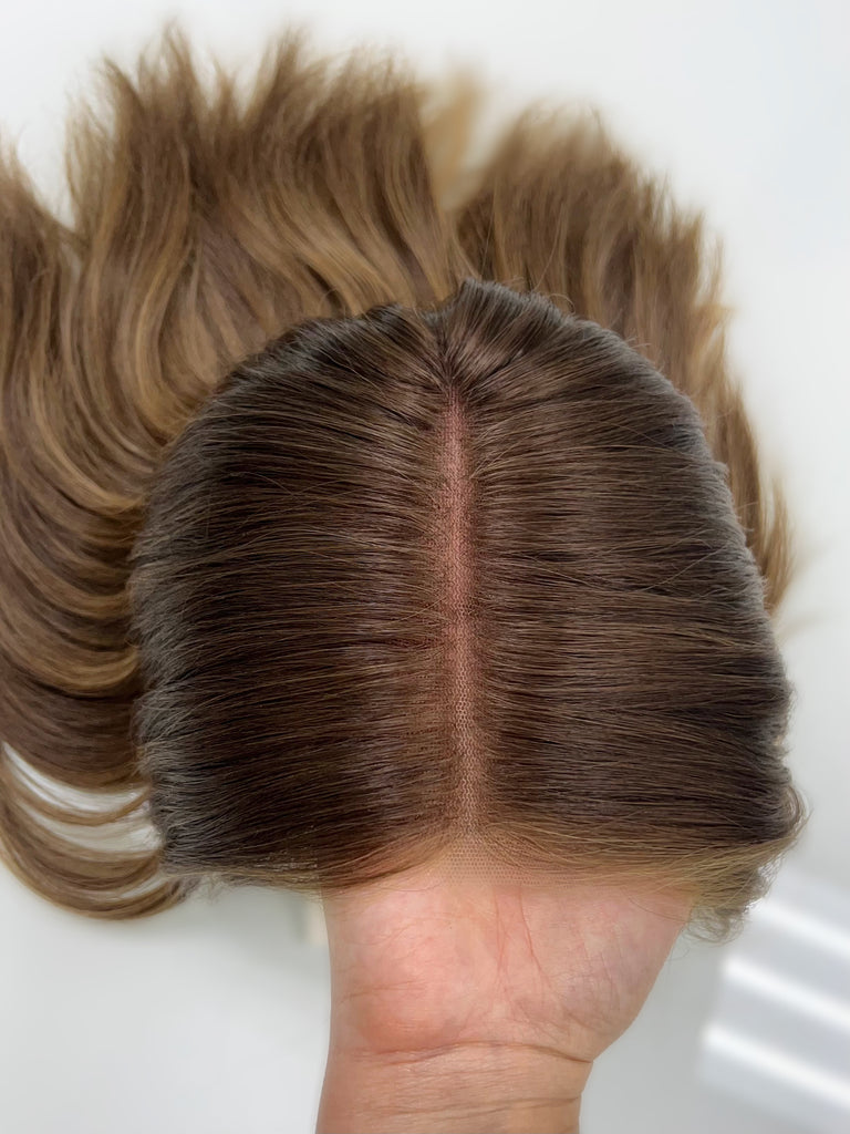 lace top human hair wig - highline wigs - brunette human hair wig - lace top wigs for women - breathable human hair wigs - affordable natural hair wigs - full coverage human hair wigs