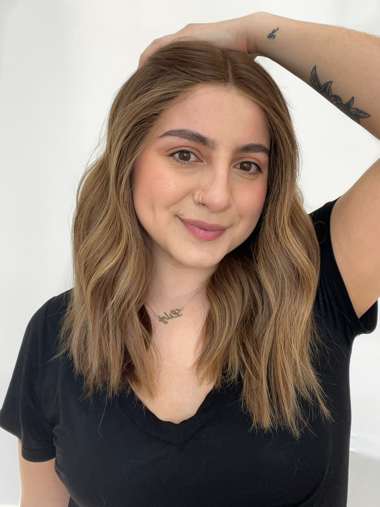 lace top human hair wig - highline wigs - brunette human hair wig - lace top wigs for women - breathable human hair wigs - affordable natural hair wigs - full coverage human hair wigs