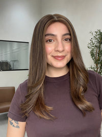 Highline Wigs Silk Top Wig - Medium Brown with Highlights - R3712