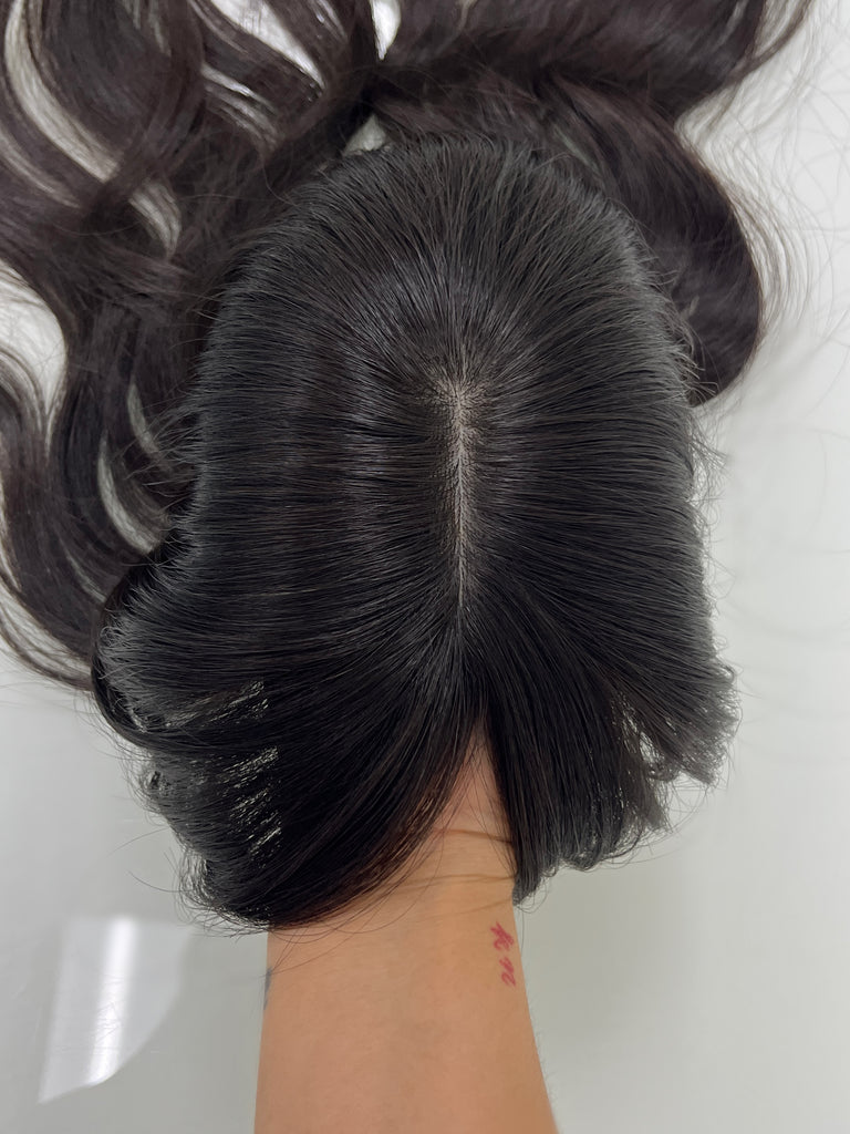 human hair toppers for women - silk or lace hair topper - gently used hair topper - silk top topper - hair topper hairstyles - used toppers for sale 
