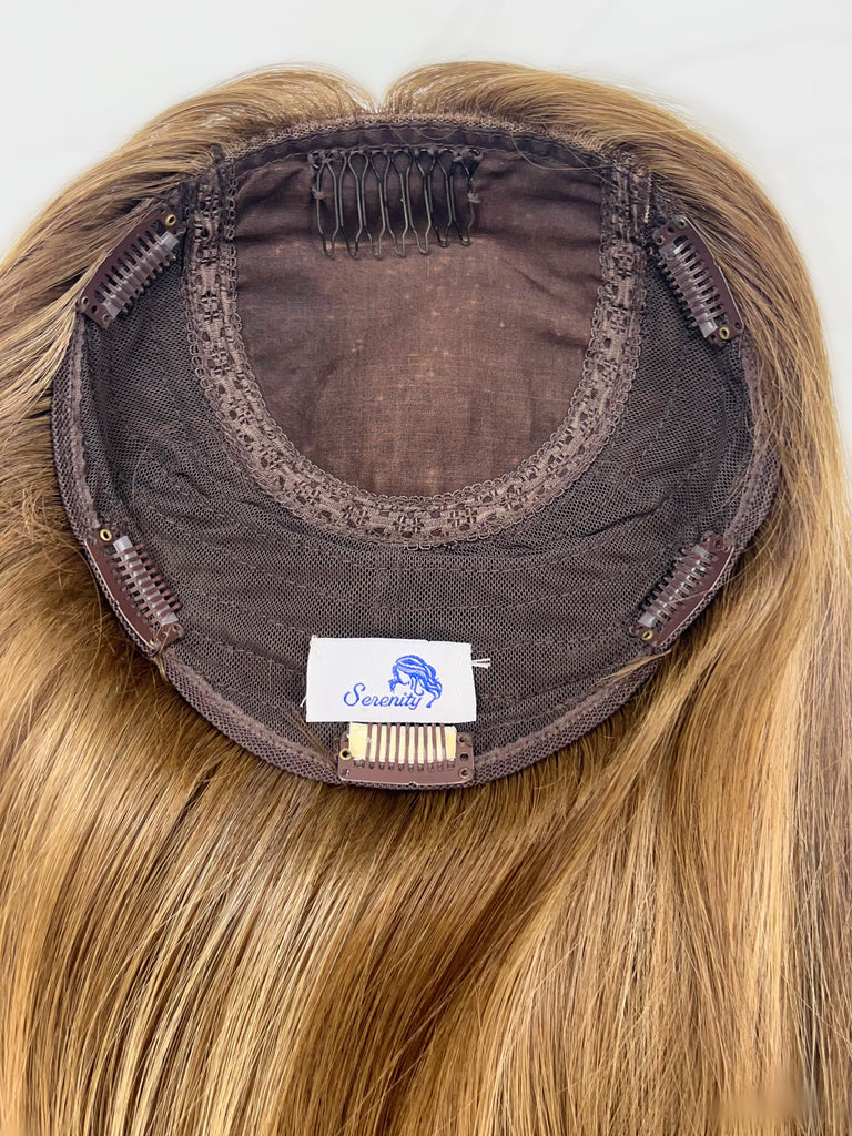 human hair toppers for women - highline toppers -silk or lace hair topper - gently used hair topper - silk top topper - madison wigs - hair topper hairstyles - used toppers for sale