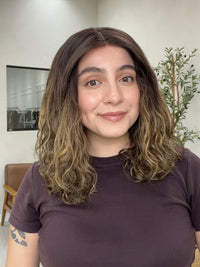 Milano Wigs Ponytail Silk Top, Lace Front Wavy Wig - Dark Brown Balayage - R3887