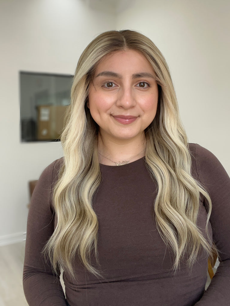  lace top human hair wig - blonde human hair wig - lace top wigs for women - breathable human hair wigs - affordable natural hair wigs - full coverage human hair wigs