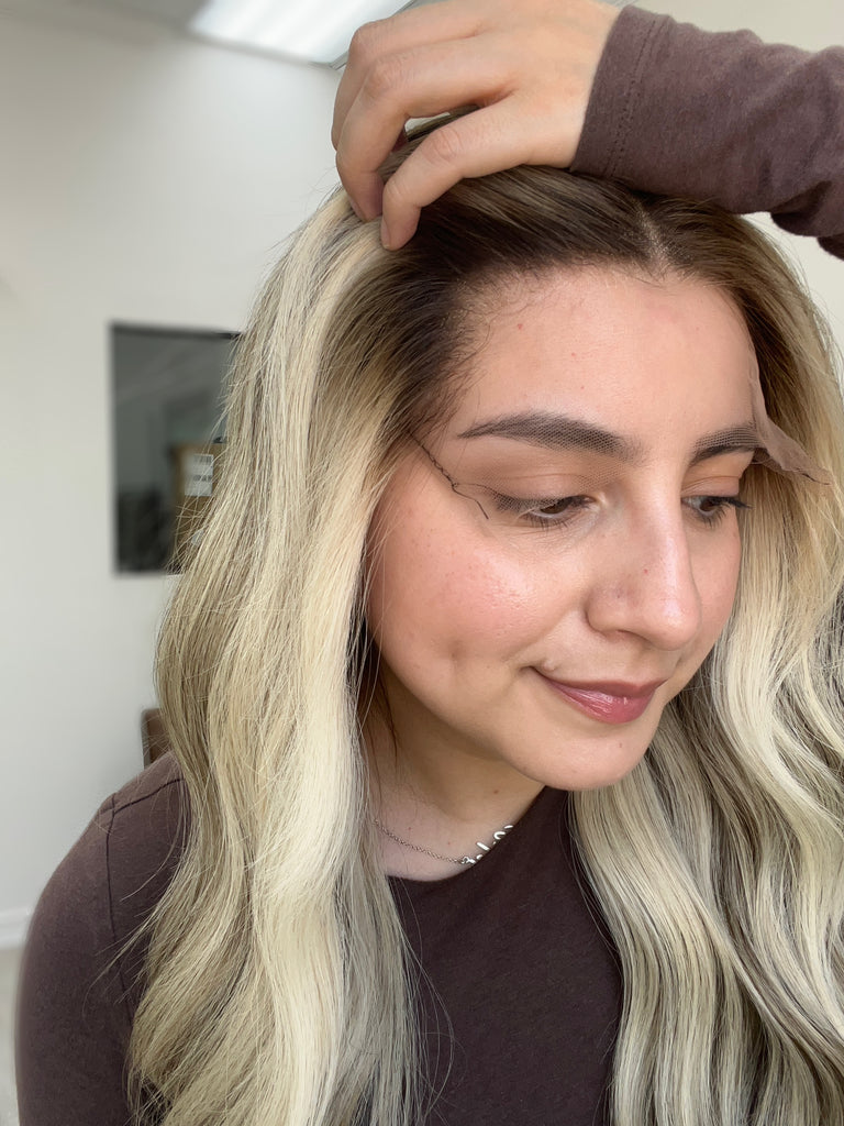  lace top human hair wig - blonde human hair wig - lace top wigs for women - breathable human hair wigs - affordable natural hair wigs - full coverage human hair wigs