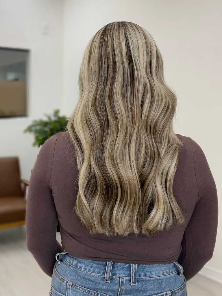  lace top human hair wig - blonde human hair wig - lace top wigs for women - breathable human hair wigs - affordable natural hair wigs - full coverage human hair wigs