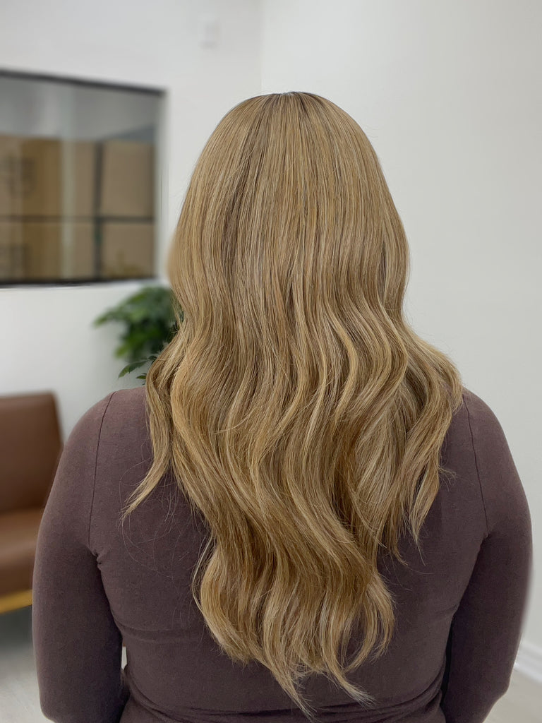  lace top human hair wig - blonde human hair wig - lace top wigs for women - breathable human hair wigs - affordable natural hair wigs - full coverage human hair wigs
