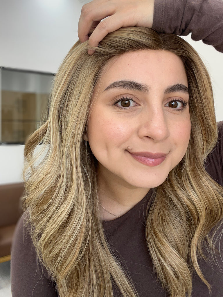 lace top human hair wig - blonde human hair wig - lace top wigs for women - breathable human hair wigs - affordable natural hair wigs - full coverage human hair wigs
