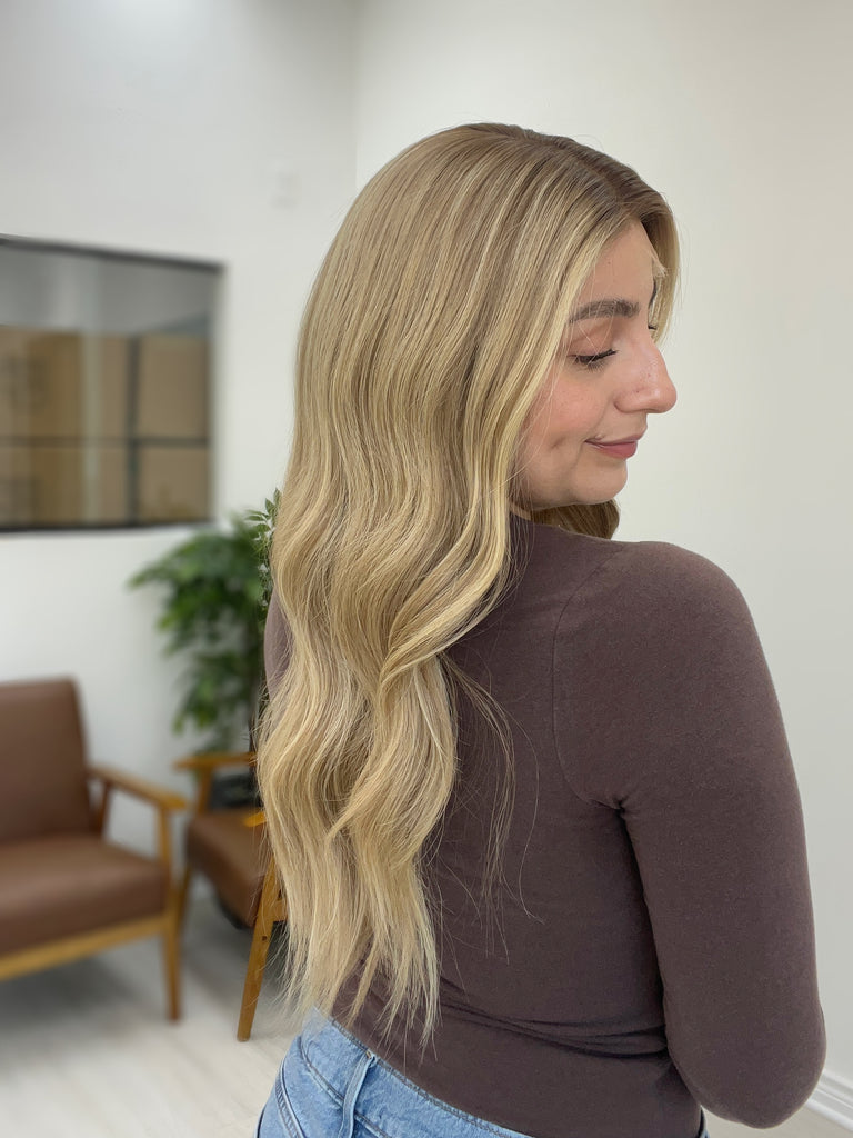  lace top human hair wig - blonde human hair wig - lace top wigs for women - breathable human hair wigs - affordable natural hair wigs - full coverage human hair wigs
