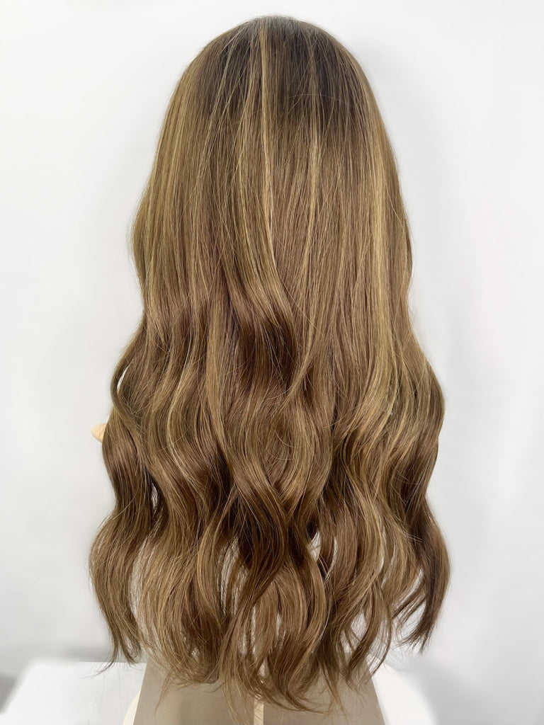 Tresses by Juless Velvet Luxe Lace Top Wig, "Custom Colored Brunette" (R1651) - Silk or Lace