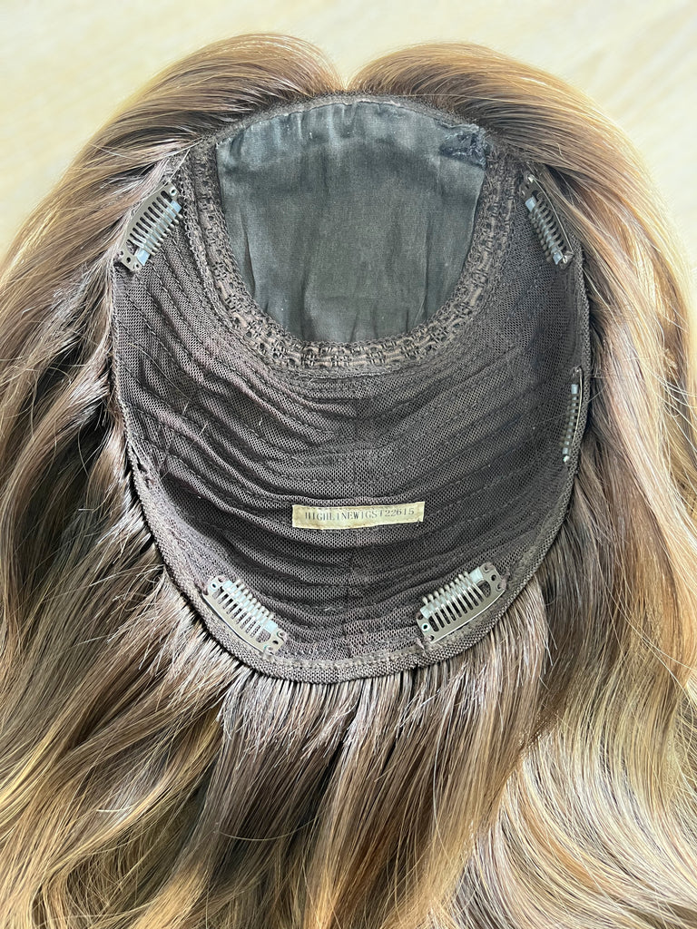 human hair toppers for women - silk or lace hair topper - gently used hair topper - silk top topper - hair topper hairstyles - used toppers for sale