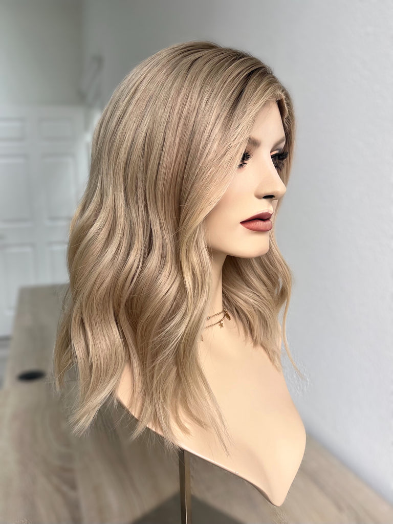  lace top human hair wig - blonde human hair wig - lace top wigs for women - breathable human hair wigs - affordable natural hair wigs - full coverage human hair wigs