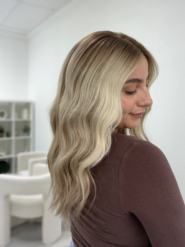  lace top human hair wig - blonde human hair wig - lace top wigs for women - breathable human hair wigs - affordable natural hair wigs - full coverage human hair wigs
